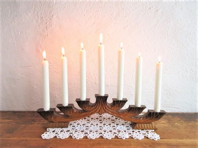 アンティーク・モデル☆木製のキャンドル・スタンド/アドベント用♪ 7