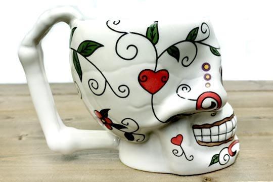 メキシコ 骸骨 シュガースカル カラベラ メキシカンスカル マグカップ