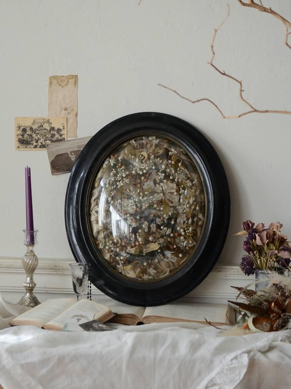 フランスアンティークインテリア ガラスドームフレーム2.マリアージュ