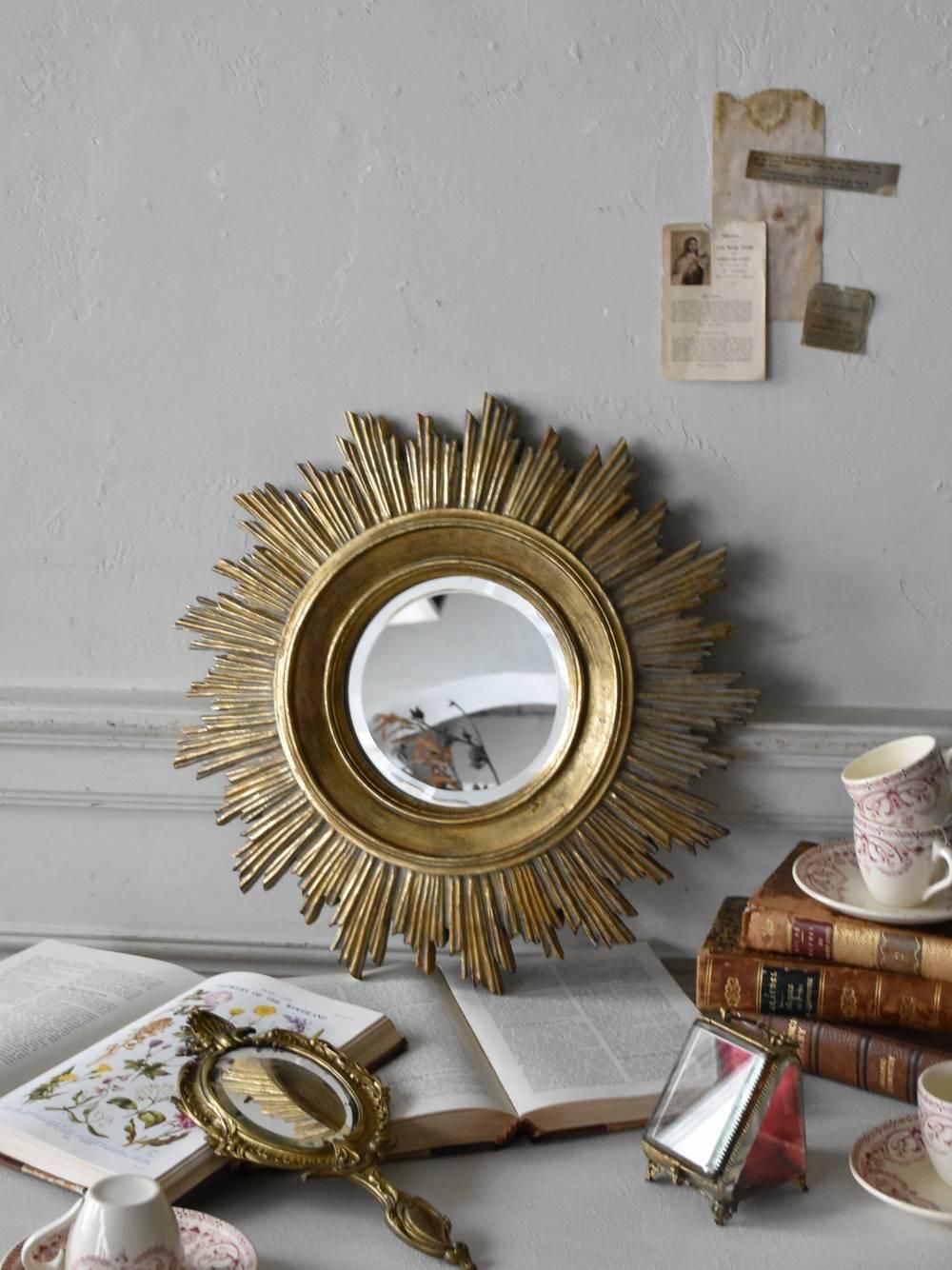 フランスアンティークインテリア サンバーストミラー ヴィンテージ