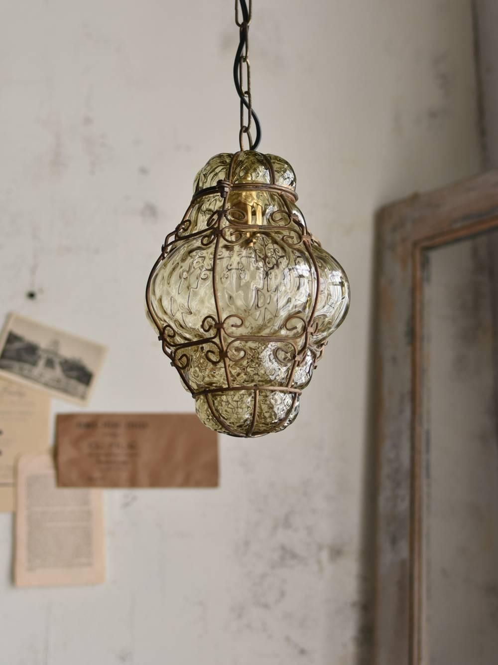 フランスヴィンテージ照明 ムラーノガラスランプ.19 インテリアランプ