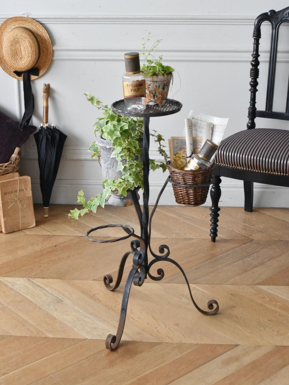 アイアンプランタースタンド.28 アンティークアイアン フレンチ
