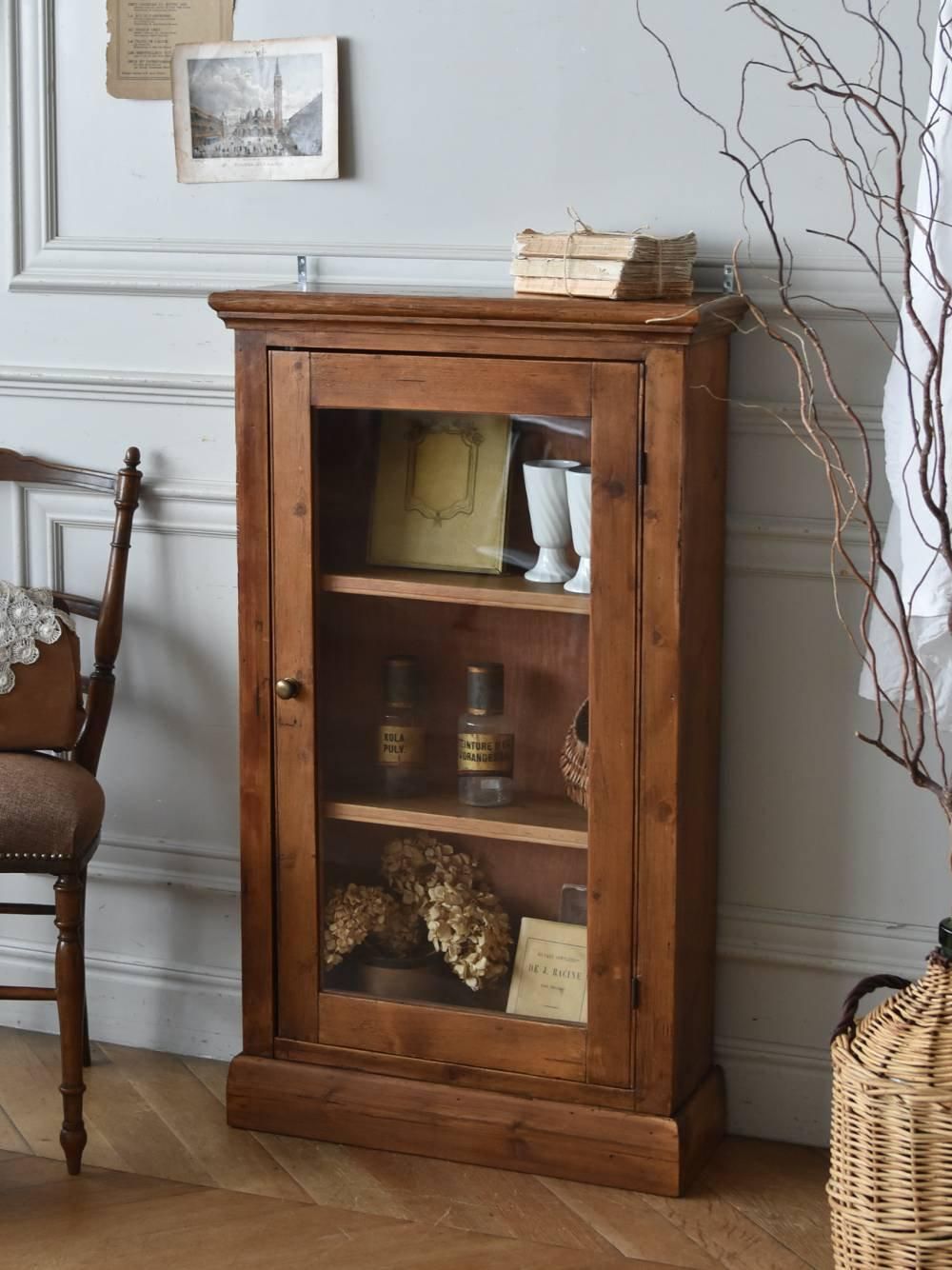 アンティークガラスキャビネット.43 フランス アンティーク 飾り棚