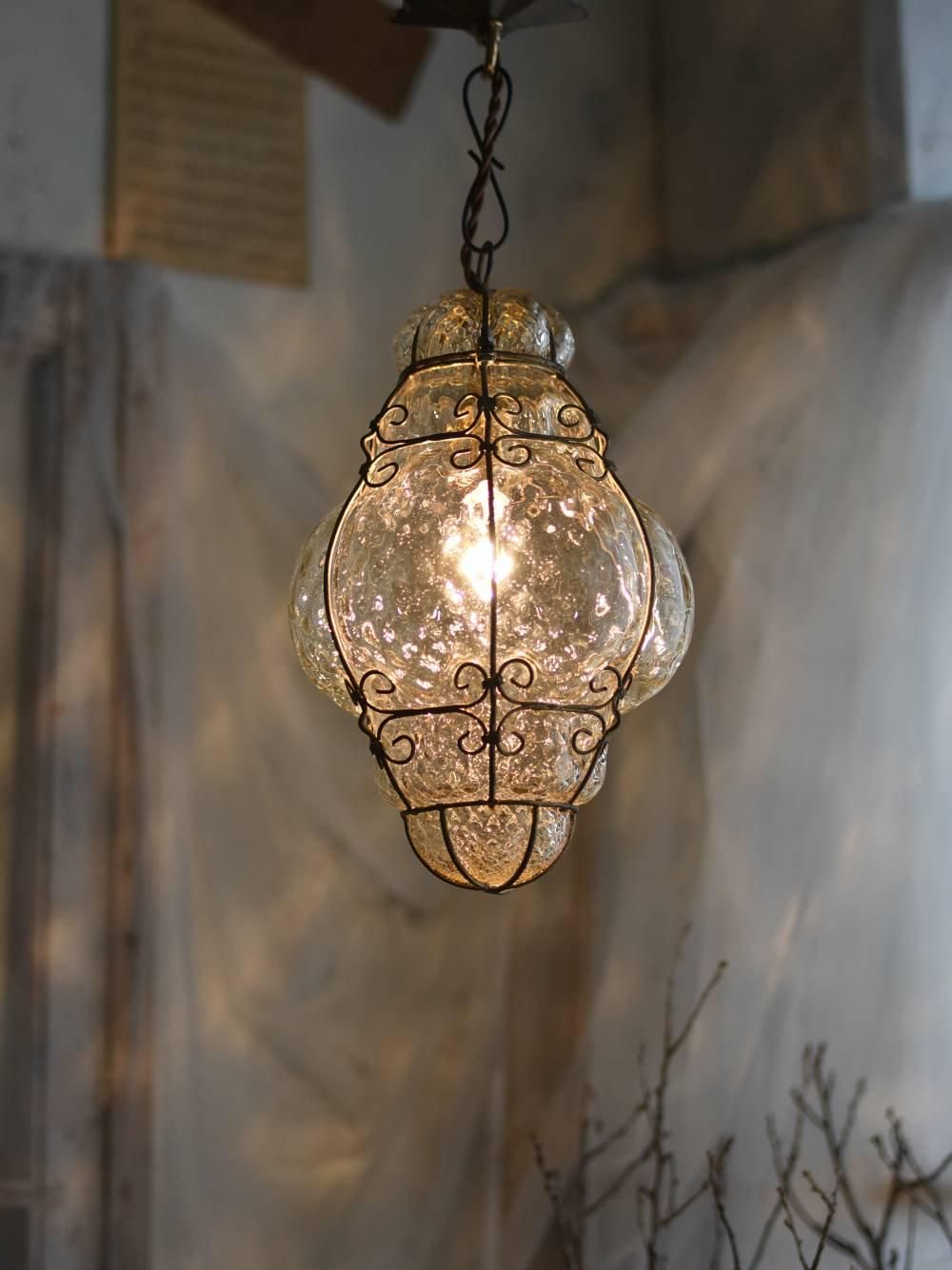 ムラーノガラスランプ.4 イタリア ヴィンテージ 照明