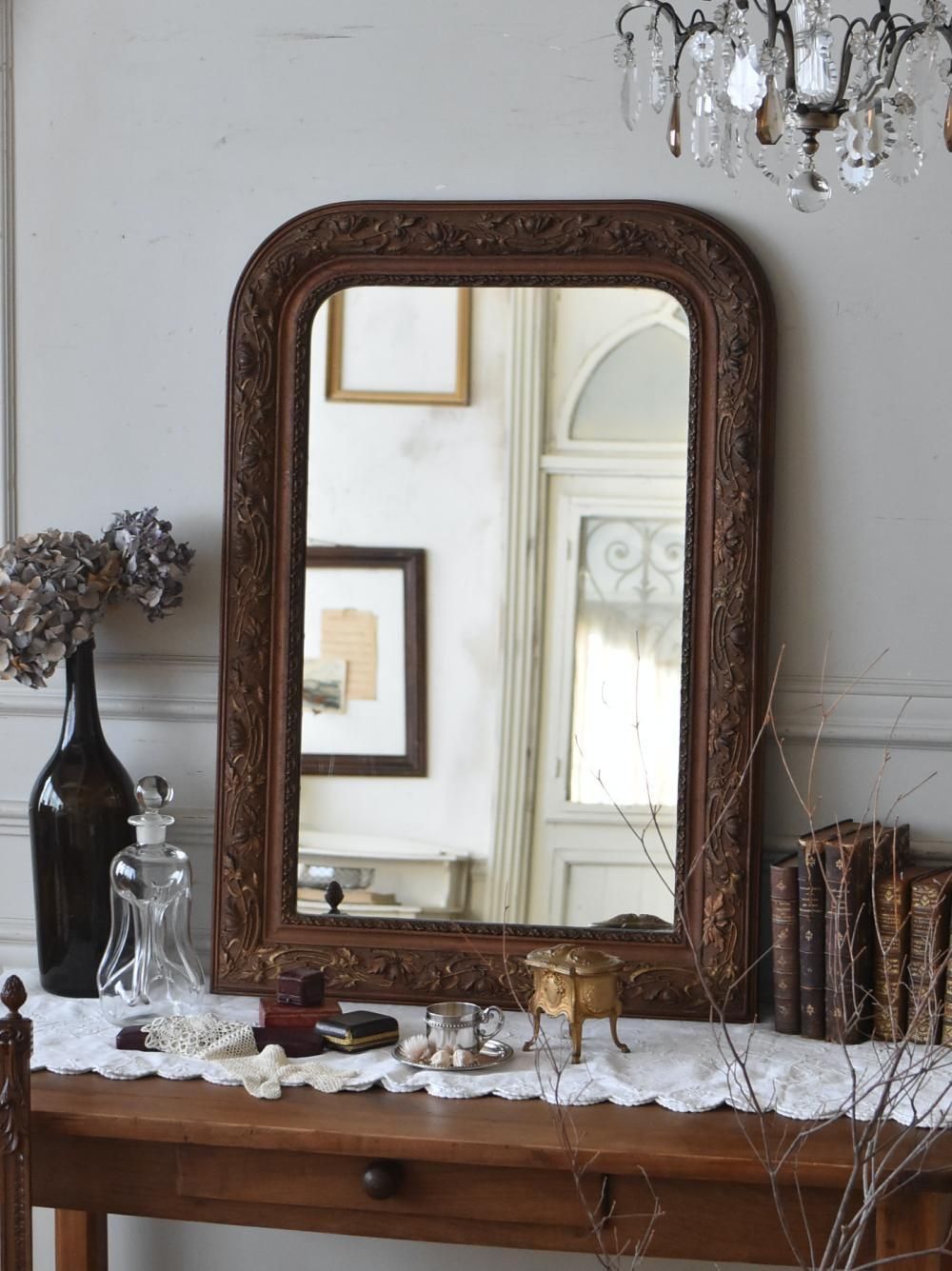 フランスアンティークインテリア アンティークミラー.57 ルイ
