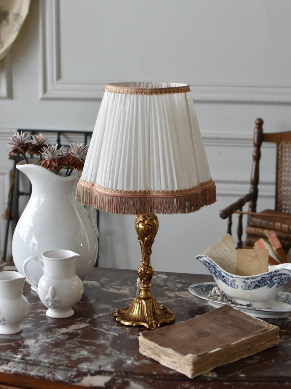 テーブルランプ.G23 フランスアンティーク照明 アンティークランプ