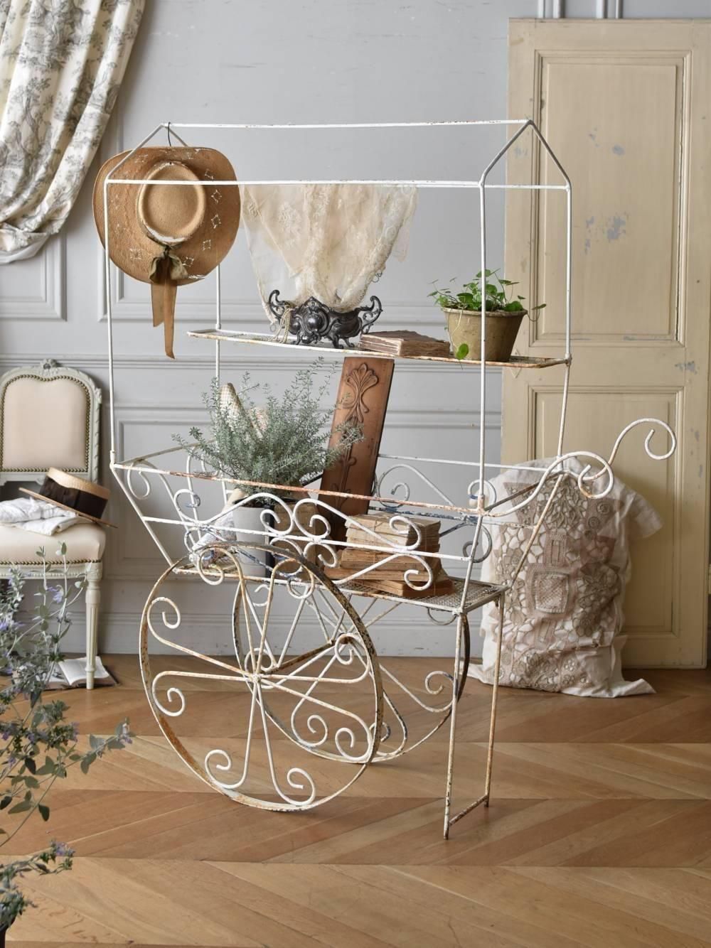 アイアンフラワーワゴン.5 フランスアンティークガーデニング 店舗什器