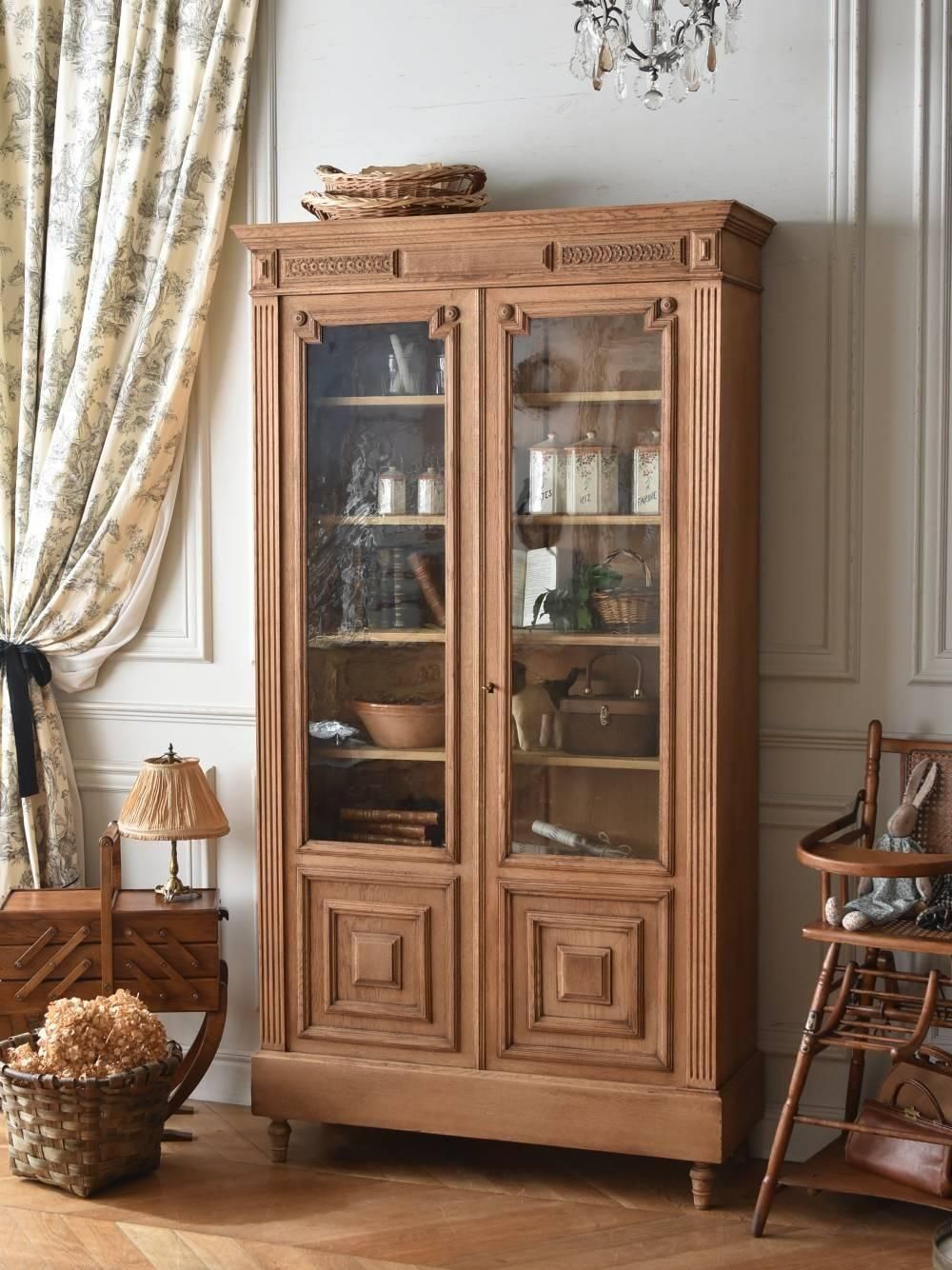 アンティークガラスキャビネット.52 フランスアンティーク家具 飾り棚