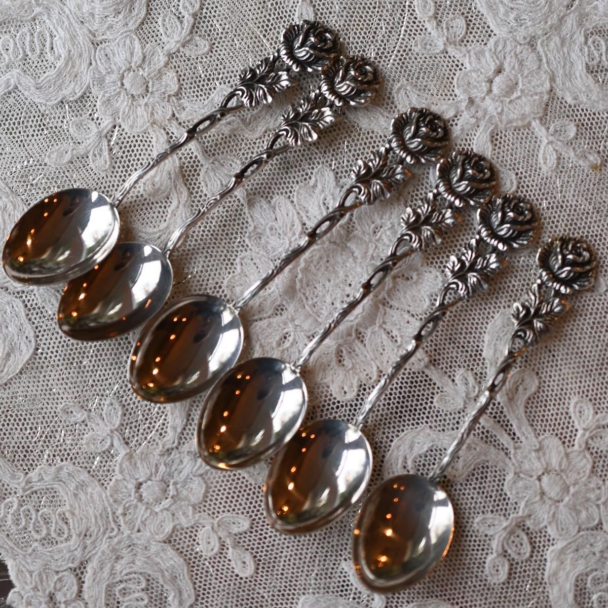 1920年代 ジャーマンシルバー835 ヒルデスハイムローズ 小ぶり