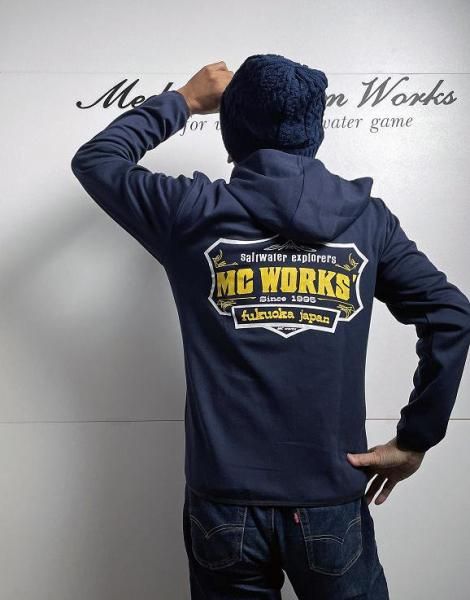MC works'/PRINTED HOODIE 7.7oz - Blue water house Mobile shop