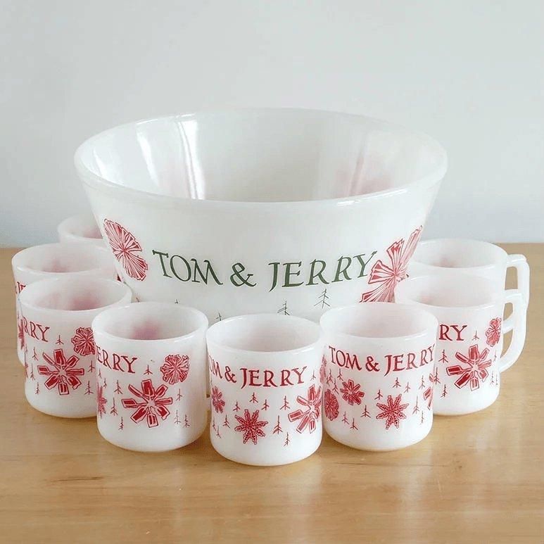 ☆4】ファイヤーキング トム＆ジェリー パンチボウル＆マグ 9点セット