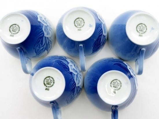 ビングオーグレンダール カップ＆ソーサー□クリスマスローズ C&S 5客