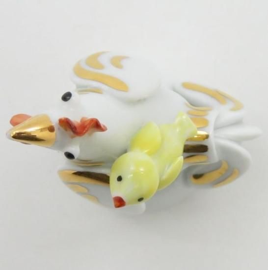 マイセン 置物□トリ ひよこ付き フィギュリン 5.5cm 干支シリーズ 酉