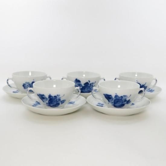 ロイヤルコペンハーゲン スープカップ&ソーサー□ブルーフラワー