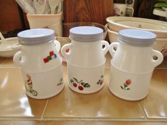 マニーローズ ガラス ミルクボトル - 「フランス雑貨マニー