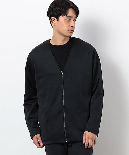 アンサンブル対応】 ダンボールニット ジップアップカーディガン