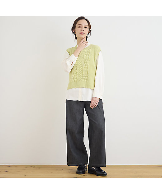 ホールガーメントニットベスト（73002651） | Liliane Burty