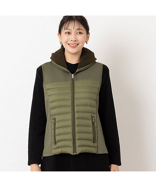 3素材ミックスダウンベスト（21006404） | MISSEL/ミゼール