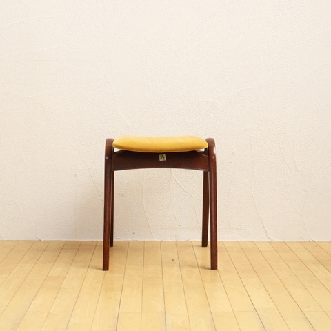 秋田木工 used リメイクチェア スタッキングスツール 黄色