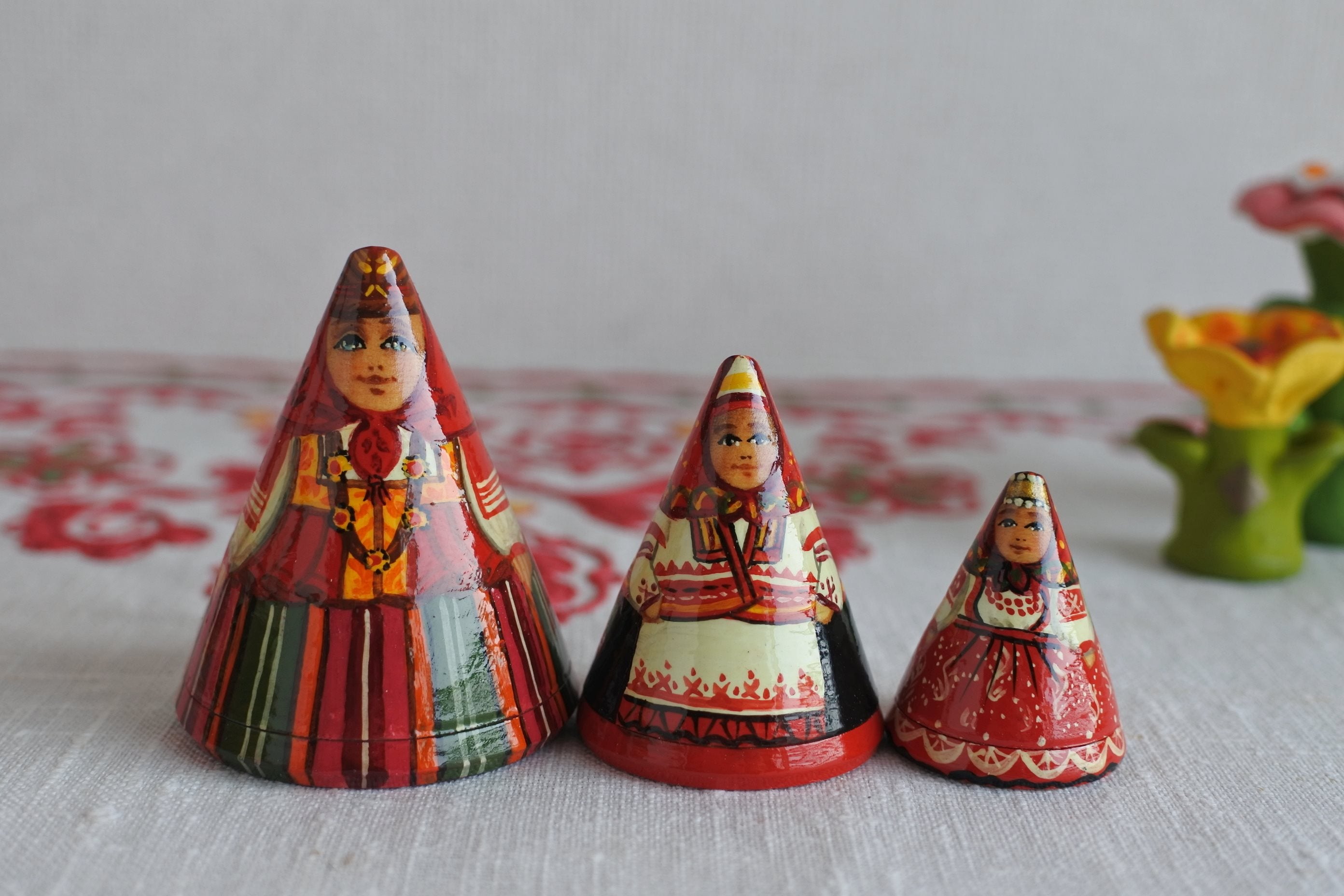 マトリョーシカ ロシア民芸品 作家もの ワーリャ・ダロフェエワ ロシア