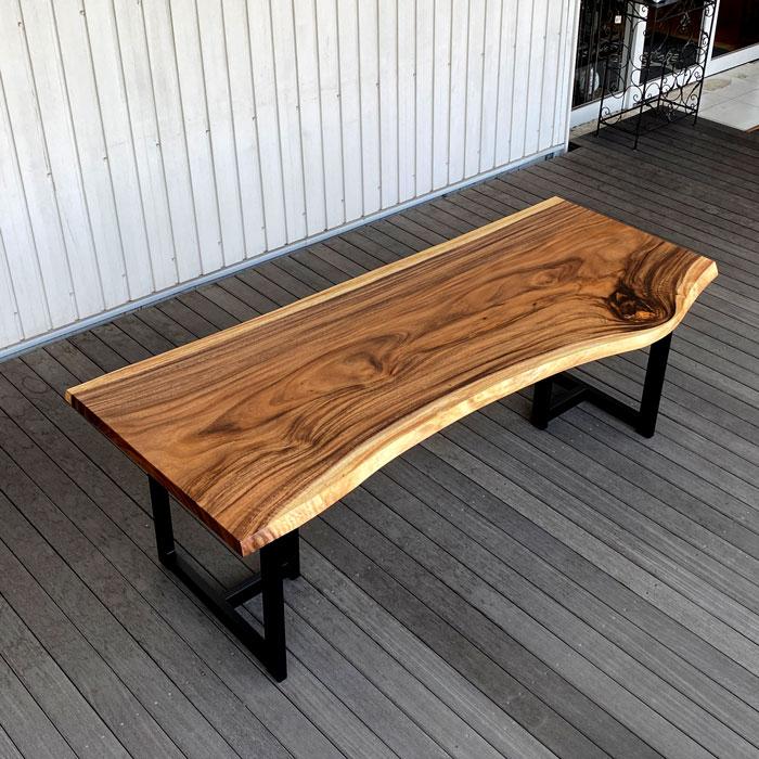 モンキーポッド 一枚板テーブルW210（兼用脚付）一枚板 テーブル