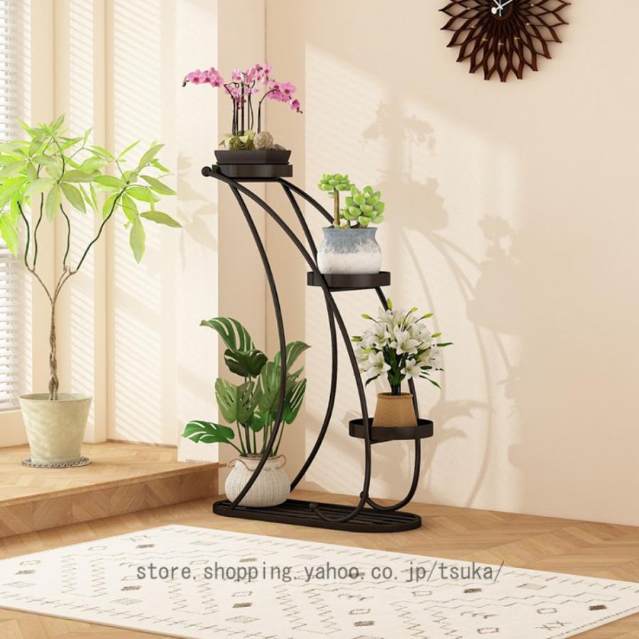 植物スタンド 植物棚 フラワースタンド 花棚 3層の錬鉄フラワー
