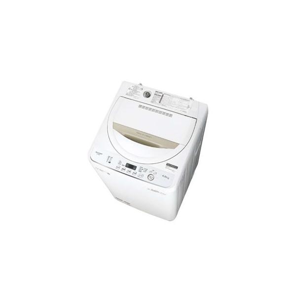 SHARP（シャープ） ES-GE4D-C 4.5kg 全自動洗濯機 ベージュ系 : 日本橋
