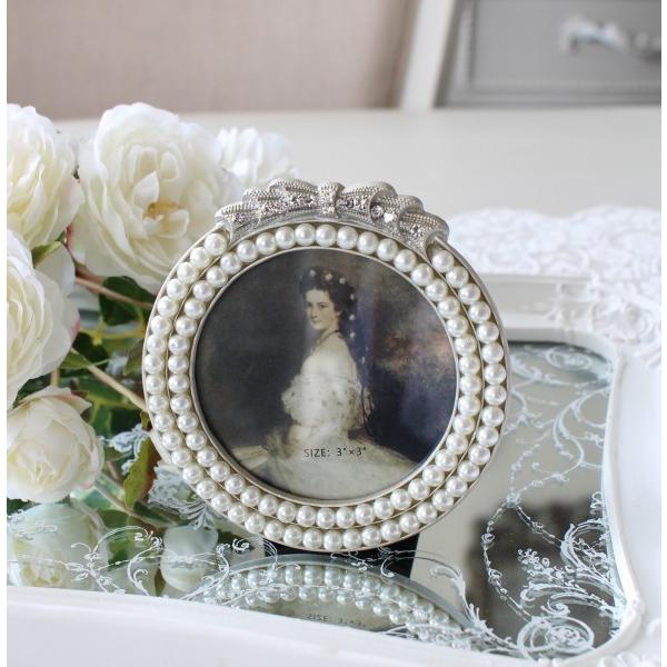 リボンパール 写真立て フォトフレーム ミニフォトフレーム