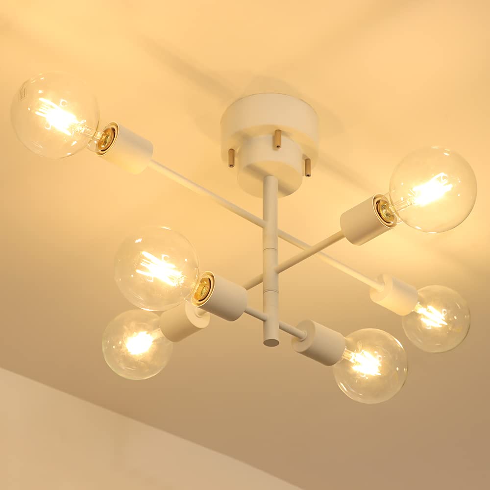 Amazon.co.jp : Hzfluo シャンデリア シーリングライト 6灯 E26