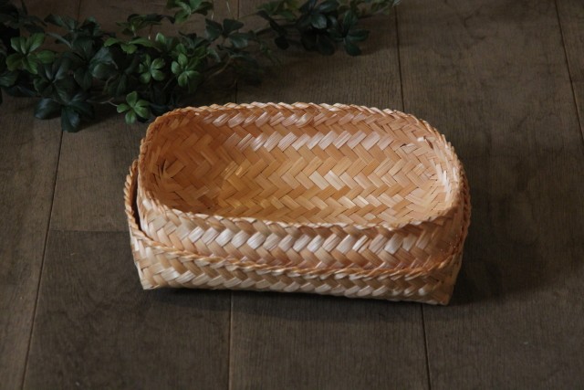 蓋付きバスケットかごつづら行李こおり小