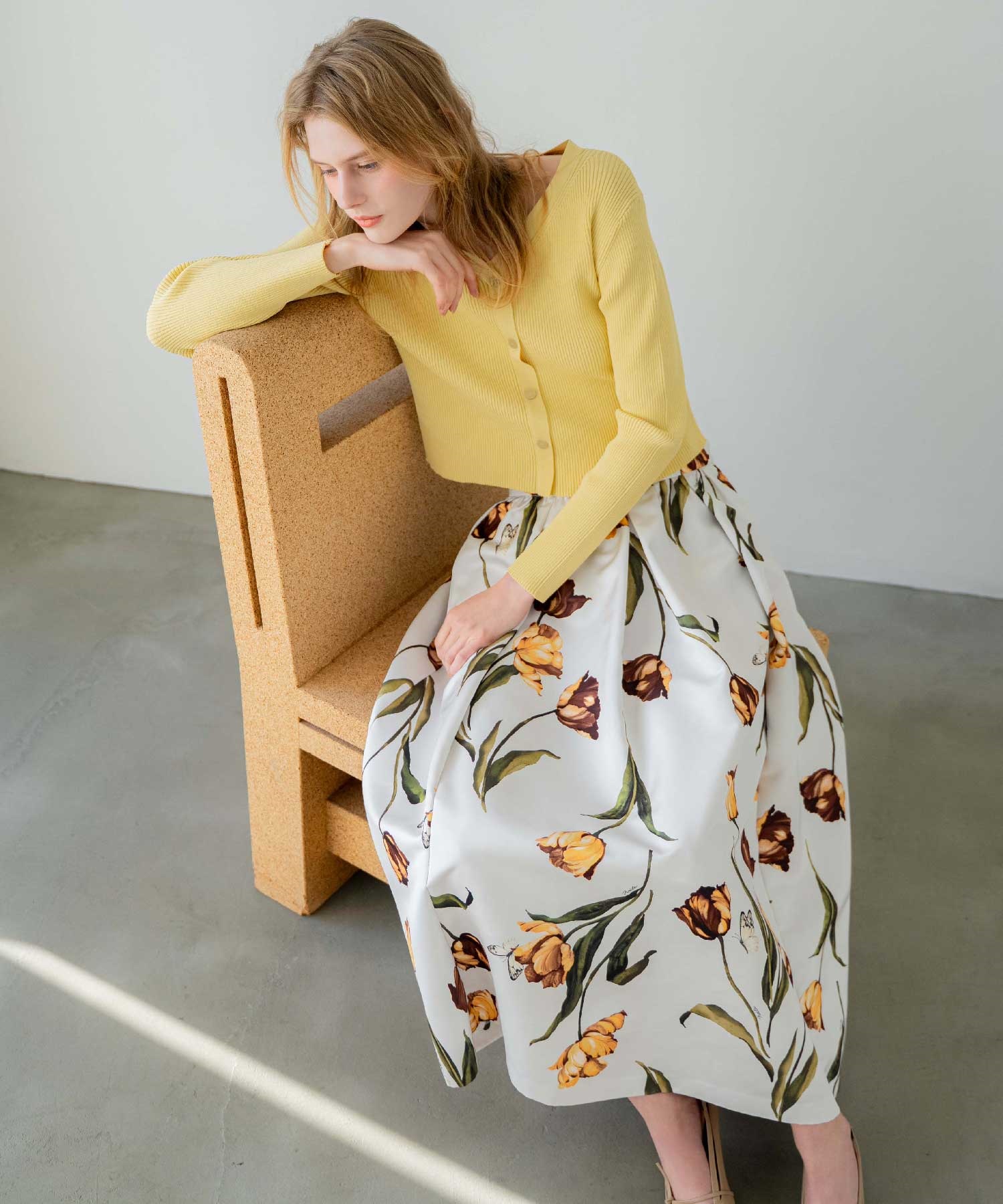 チューリッププリントフレアスカート | フレアスカート | NOELA