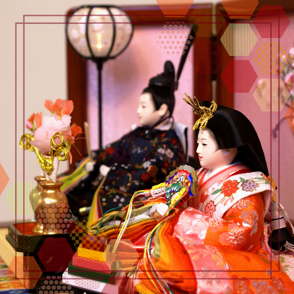 雛人形,東京久月,よろこび雛,収納式三段飾り,ひな人形,S-38331