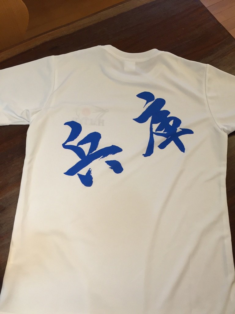 mmm765 兵庫Tシャツ。兵庫県中学陸上の今年の色は青！