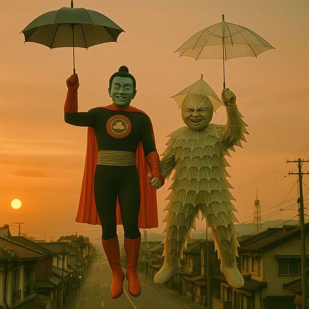 傘の日 #架空昭和史 #仏造人間ナンマイダー ビニール傘菩薩は