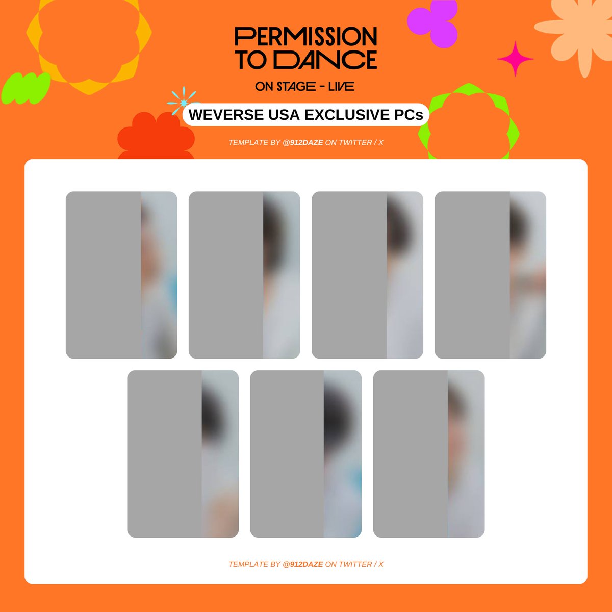 BTS PERMISSION TO DANCE ON STAGE PTD PC PHOTOCARD WISHLIST WL