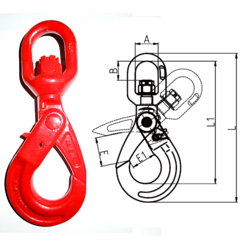 G80 スイベル式セルフロック安全フック – OEMおよびバルク供給