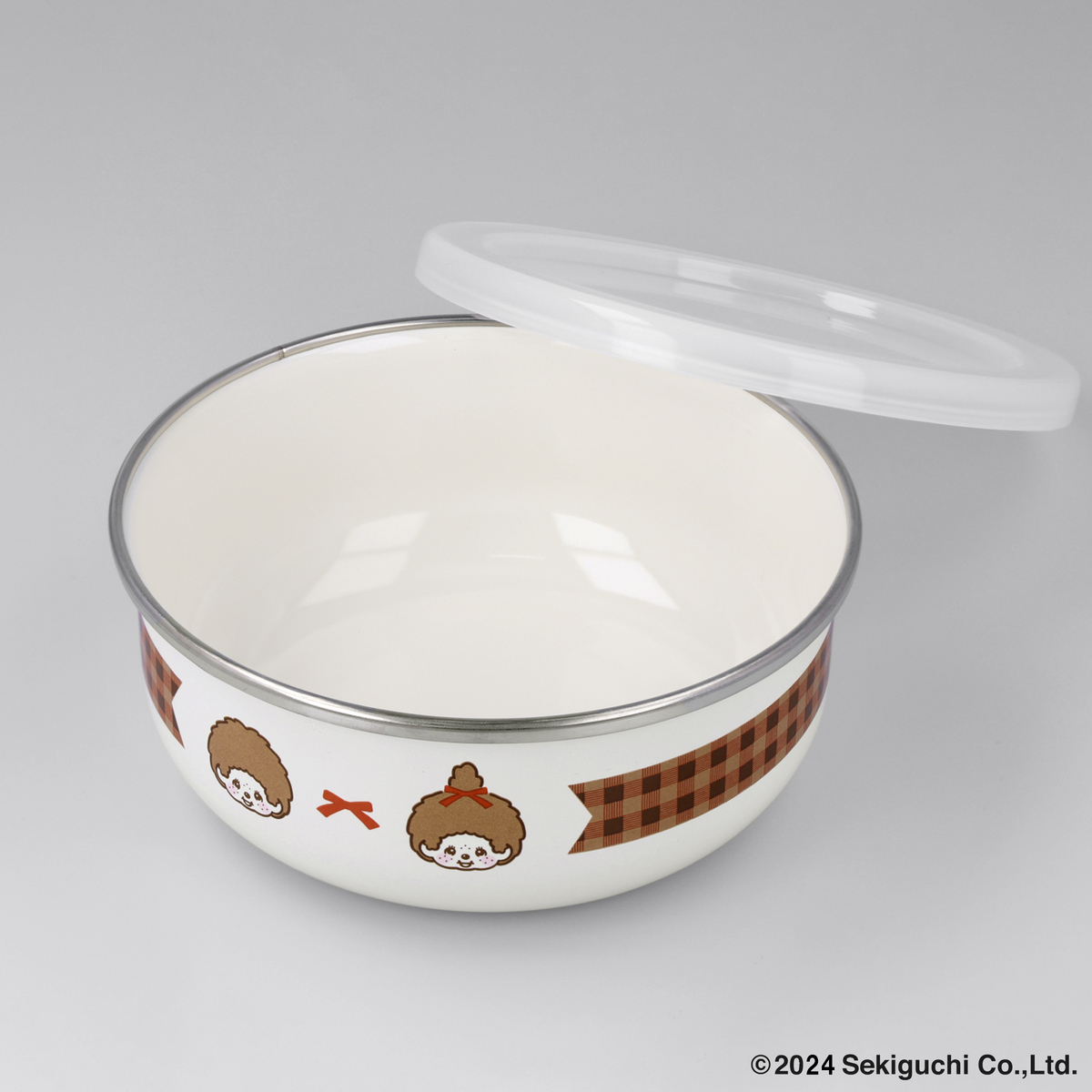 富士ホーロー モンチッチチェック 丸形容器12cm 富士ホーロー - QVC.jp