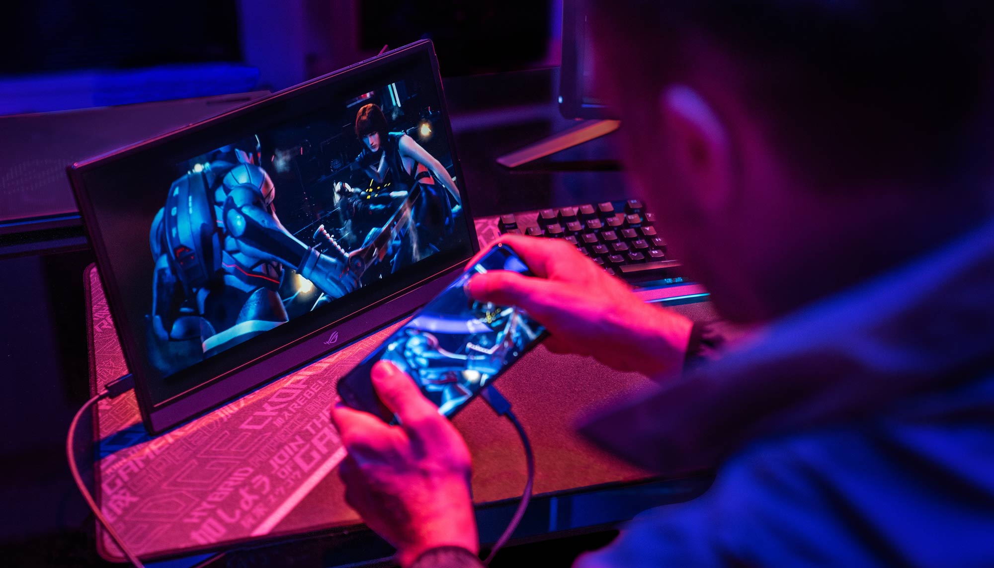 The ROG Strix XG16 portable monitor brings 144Hz gaming anywhere
