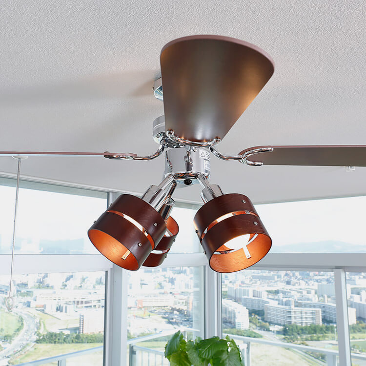 ごつ様専用LOWYA ラスボルタ 4灯 シーリングファンライト WH/NA 美品