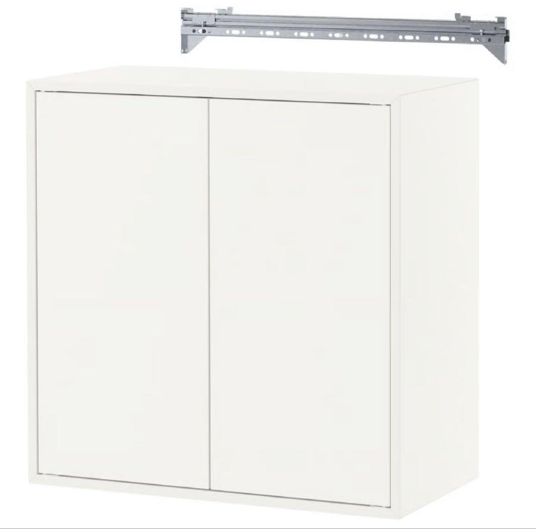 【新品未開封】IKEA EKET EKET wall-mounted storage combination, white/light grey-blue