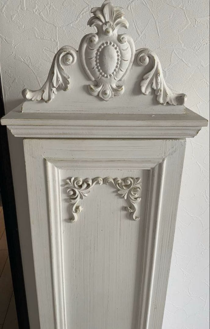 限定価格 中古 美品 アンティーク フランス ホワイト 木製ラック 2